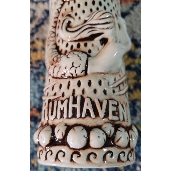 TIKIROB Mermaid RUMHAVEN Tiki Mug Glazed 3D Siren Ceramic Man Cave Barware EUC - Picture 2 of 7
